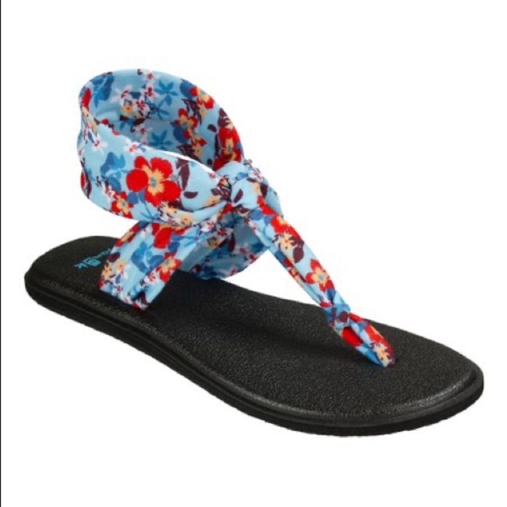 Sanuk Yoga Ella Floral Print Flat Sandal